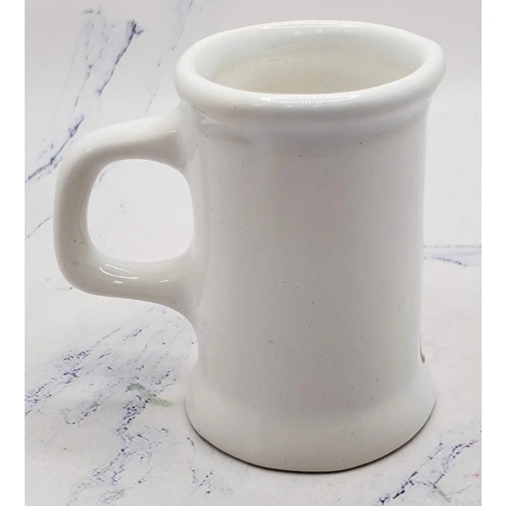 Cozumel Mexico Souvenir Miniature White Ocean Fish Ceramic Toothpick Holder Mug